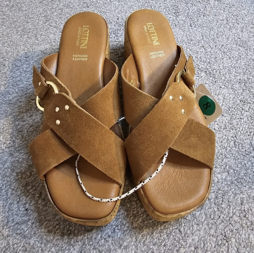 Lottini Leather Made In Italy Size 39 NWT